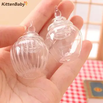 1/12 Dollhouse Mini cam şeker kavanozu Tatlı Tankı depolama şişesi Mutfak Aksesuarları Bebek Evi Dekor İçin Oyuncak Oyna Pretend