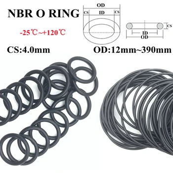 10 adet NBR O Ring Yağ Sızdırmazlık Contaları Kalınlığı CS 4mm OD 100~200mm Otomobil Nitril Kauçuk Yuvarlak Şekil Korozyona Dayanıklı Yıkayıcı