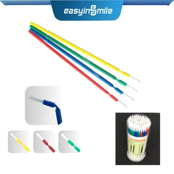100 adet/şişe Easyinsmile Diş Mikro Aplikatörler Fırça Tek Kullanımlık Bükülebilir Karıştırma Renk