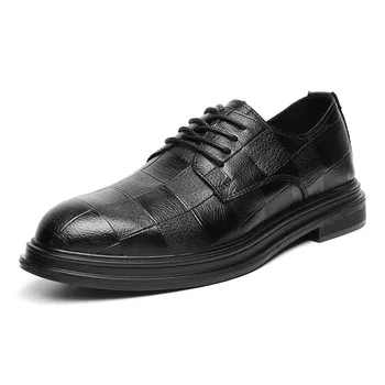 2022 Erkek deri ayakkabı 38-46 Kafa Deri Yumuşak kaymaz Kauçuk Loafer'lar gündelik erkek ayakkabısı Ayakkabı Erkek Deri Orijinal