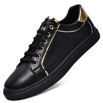 2023 Yeni Erkek deri ayakkabı Kaliteli erkek gündelik ayakkabı Adam İçin Moda deri sneakers Beyaz rahat ayakkabılar
