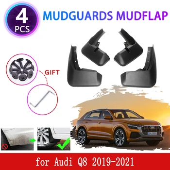 4 ADET için Audi Q8 2019 2020 2021 Yeni Çamurluklar Çamurluklar Çamurluk Çamur Flap Splash Çamur Tutma Muhafızları Koruyun Araba PP Aksesuarları