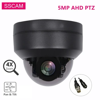 5MP Hız Dome AHD PTZ CCTV Dome Kamera Pan Tilt 4x Optik Zoom Mini Ev Güvenlik Video Gözetim Kızılötesi Kamera