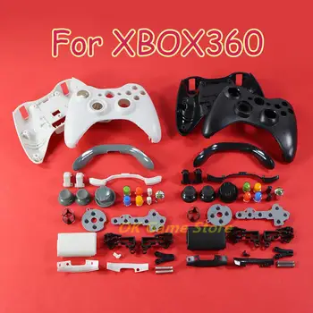 6 takım Değiştirme Xbox 360 Denetleyicisi İçin Kablosuz Tam Konut Kabuk Kapak Xbox 360 Düğmeleri İle Kiti Aksesuarları