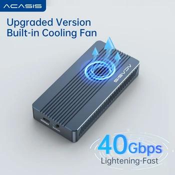 Acasis Yükseltilmiş Soğutma Fanı 40Gbps USB 4.0 NVME M2 SSD Durumda Thunderbolt Arayüzü İle Uyumlu Hiçbir Kurulum Durumda SSD