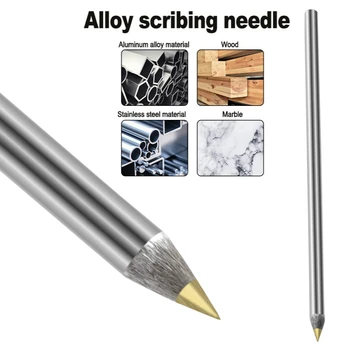 Alaşım Scribe Kalem Karbür Scriber Kalem Metal Ahşap Cam Karo Kesme İşaretleyici Kalem Metal İşleme Ağaç İşleme El Aletleri