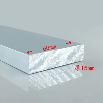 Alüminyum alaşımlı tabak 15mm x 60mm makale alüminyum 6063-T5 oksidasyon genişliği 60mm kalınlık 15mm uzunluk 150mm 1 adet