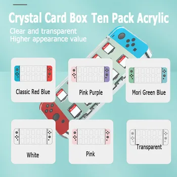 Anahtar için Kristal Kart Kutusu Oyun Kartı Akrilik Malzeme Depolama Şeffaf Kart Kristal manyetik kart tutucu Oyun Aksesuarları