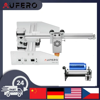 Aufero Lazer Oyma Makinesi Taşınabilir Y ekseni Gravür Döner Silindir Ağaç İşleme Kesme Aleti Markalama Yazıcı Sütun Silindir