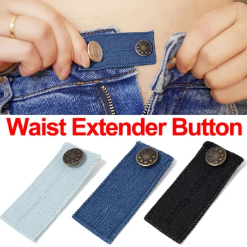 Ayar Kot Bel Genişletici Düğmesi Kemer Genişletici DIY Dikiş Elbise Düğmeleri Unisex Pantolon Elastik Kemer Aksesuarları