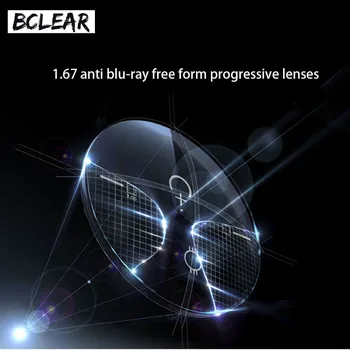BCLEAR 1.67 kırılma indeksi anti mavi ışın ılerici lensler see uzak orta yakın kesim mavi ışık gözler koruma gözlükleri yeni