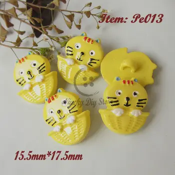 Biyonik düğmeler 24 adet sarı bebek kaplan düğmeleri çevre dostu zanaat hayvan karikatür düğmeler zanaat el yapımı aksesuarlar