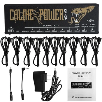 Caline CP-04 Gitar Efekt Pedal 10 Kanal Güç Kaynağı Devresi / Aşırı Akım Koruması Gitar Efekt Güç Gitar Aksesuarları