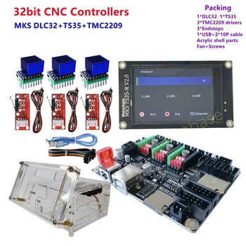 CNC lazer makinesi yükseltme seti 3 eksen kurulu DLC32 kılıfı akrilik kutu GRBL çevrimdışı denetleyici plaka uyumlu CNC router