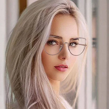 COHK Vintage Miyopi Gözlük Reçete Gözlük Çerçevesi Kadın 2022 Kedi Gözü Optik Bilgisayar Shortsighted Gözlük Derece-1.0