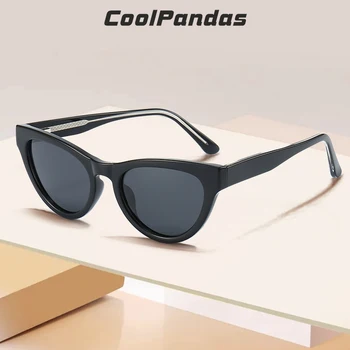 CoolPandas Yeni Moda Kedi Göz Güneş Kadınlar Polarize Renkli Lens Şeffaf Çerçeve Vintage Bayanlar Y2K Gözlükleri UV400