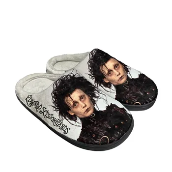 Edward Scissorhands Johnny Depp Ev pamuk terlikler Mens Womens Peluş Yatak Odası Rahat Tutmak sıcak ayakkabı Kapalı Özelleştirilmiş Ayakkabı