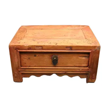 Eski yan sehpa, küçük koltuklu, çekmeceli küçük masa, çin antikası, çay masası, kang masası