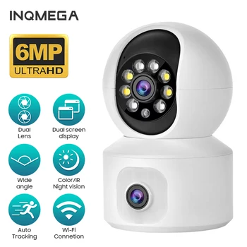 INQMEGA 6MP PTZ Wifi Survalance Kamera AI İnsan Algılama Gece Tam Renkli Kamera bebek izleme monitörü iç mekan cctv IP Güvenlik Kamerası İCSEE