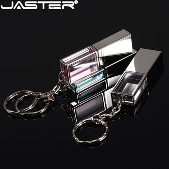 JASTER Mini metal pembe Kristal USB 2.0 64GB U flash bellek 16GB USB flash sürücü Bellek Sopa 32GB depolama diski İş Hediyeler