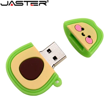 JASTER USB 2.0 Flash Sürücüler 128GB Sevimli Avokado yeşil USB flash sürücü Kalem sürücü 64GB 32GB Memory stick çocuklar için Hediyeler U disk
