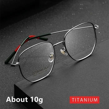 KatKısı Retro Titanyum Alaşımlı Optik Reçete Erkekler Ve Kadınlar Gözlük Çerçevesi Büyük Ultra hafif Dekoratif Okuma Çerçevesi T8821