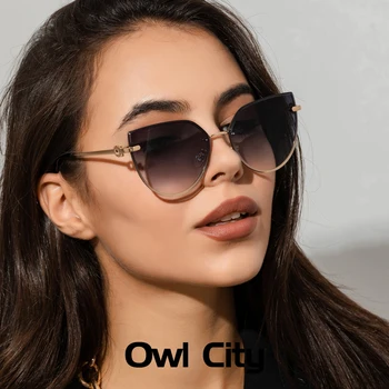 Kedi Göz Güneş Kadınlar Vintage Çerçevesiz güneş gözlüğü Erkekler Retro Gözlük Klasik Shades Gözlük Shades UV400 Gözlüğü Gözlük
