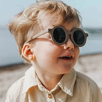 Küçük Yuvarlak Çocuk Güneş Gözlüğü Moda Erkek Kız Vintage güneş gözlüğü UV400 Koruma Çocuk Gözlük Lentes De Sol Gafas