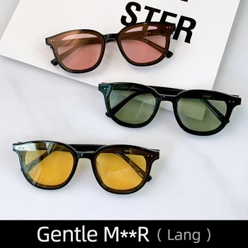 Lang NAZİK MxxR kadın Güneş Gözlüğü Erkek Gözlük Vintage Lüks Marka Mal Tasarımcısı Yaz Uv400 Moda Canavar Kore