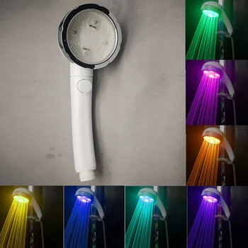 LED Duş Başlığı Dijital Sıcaklık Kontrolü 3 Püskürtme Modu Duş Püskürtücü Su Tasarrufu Duş Filtresi ile led ışık Duş Tasarrufu
