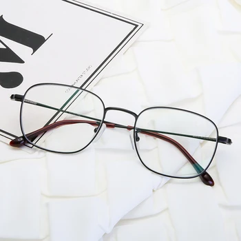 Logorela ZH1810 Titanyum Gözlük Çerçeve Kadınlar Yeni Reçete Gözlük Vintage Kare Gözlük Miyopi gözlük çerçeveleri Gözlük
