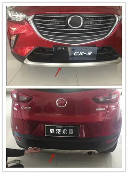 Mazda için CX-3 2017-2019 Yüksek Kaliteli paslanmaz çelik ön ve arka tamponlar crash plaka anti-scratch koruma araba aksesuarları