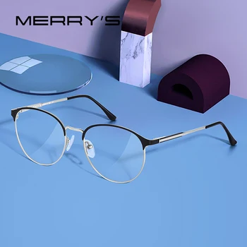 MERRYS tasarım Kadın Retro Kedi Göz Gözlük Çerçeve Bayanlar Moda Yuvarlak Gözlük Reçete Optik Gözlük S2123