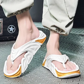 Moda erkek terlikleri Yeni Erkek rahat ayakkabılar Yaz Konfor plaj ayakkabısı Erkekler için Slip-On kaymaz Taşınabilirlik Zapatos Para Hombres