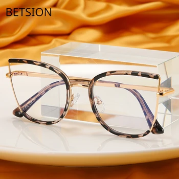 Moda Tr 90 + Metal gözlük çerçevesi düz ışık tam Rime gözlük 2023 ile Eşleştirilebilir miyopi optik reçete gözlük