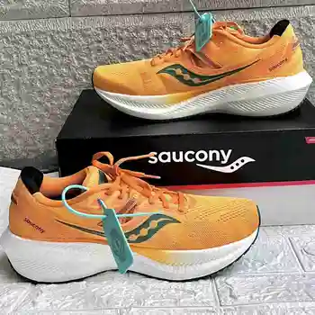 Orijinal Saucony Triumph-zafer 20 erkekler darbeye dayanıklı yarış patlamış mısır taban rahat koşu ayakkabıları spor yastıklama ışık Sneakers
