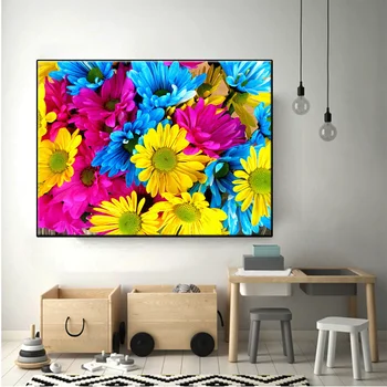 Renkli Çiçekler DIY Boyama By Numbers Güzel Papatya Resimleri By Numbers 40X50 Yatak Odası Dekoratif Tablolar Benzersiz Hediye