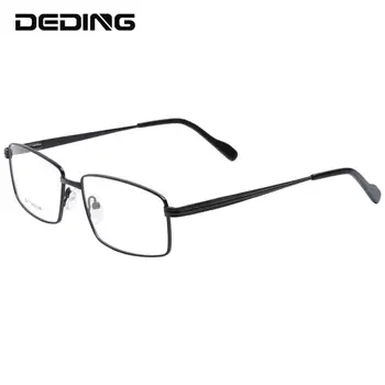 Saf Titanyum Gözlük Çerçevesi Erkekler Dikdörtgen Gözlük tam jant Gözlük Çerçeveleri Reçete Miyopi Optik Çerçeve Gözlük DD1543