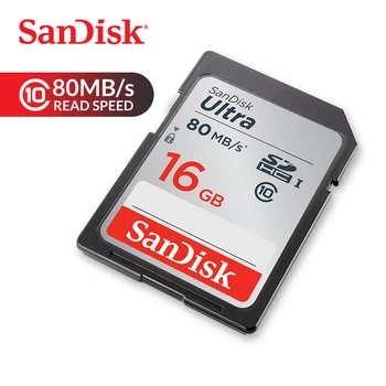 SanDisk Hafıza Kartı Ultra SDHC SD Kart 16 GB C10 80 mb/s Okuma Hızı UHS-I Full HD Kamera Kamera için (SDSDUNC-016G-ZN6IN)