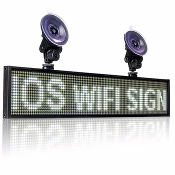Sıcak 12V P5mm SMD LED İşaretleri 50cm beyaz Parlak Dijital Programlanabilir Kaydırma Reklam mesaj ekranı kurulu / İş Araçları + 2 enayi