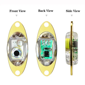 Tek gözlü düğme zoka ışık seti balık ışık 5cm10g elektronik ışık LED sualtı cazibesi yem ışık