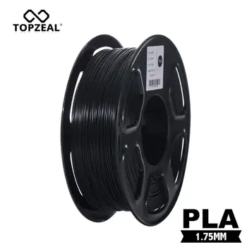 TOPZEAL En Kaliteli PLA Siyah Filament 3D Baskı Malzemesi 1.75 mm 1KG Makara 3D Yazıcı Boyutsal Doğruluk + / - 0.02 mm