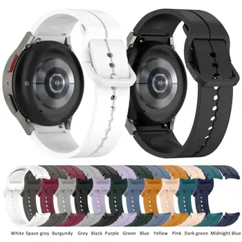 Watch Band Silikon Kayış Samsung Watch5 / watch5 Pro Oluk Yeni Tek Renkli Bilek Kayışı Akıllı Giyilebilir Cihazlar Aksesuarları