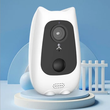 Yaratıcı WiFi Pil Gözetim Kamera Güneş Kablosuz HD Ev Bebek Gözetim Kamera APP Alarm İtme İki yönlü Ses Pil