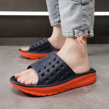Yaz günlük erkek ayakkabısı Artı Boyutu 47 Moda erkek Flip Flop Açık Plaj sandaletleri Erkek Kaymaz Kapalı Banyo Ayakkabı