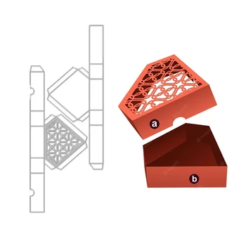 Yeni 2023 Dekoratif Desen Mini 3D Kutusu Metal Kesme Scrapbooking için Ölür Kağıt Yapımı Çerçeve Kart Craft Malzemeleri Hiçbir Damga