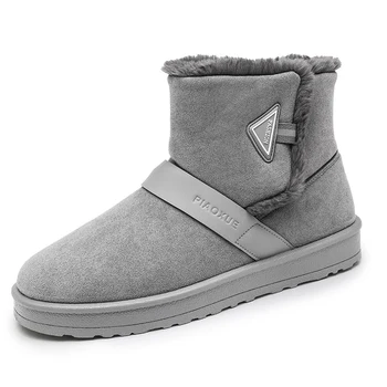 Yeni erkek yarım çizmeler Kış Kar Ayakkabısı Severler Sneakers pamuklu ayakkabılar Moda gündelik ayakkabı Sıcak Trend Peluş 2022