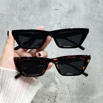 Yeni Kadın Cateye Vintage Siyah Güneş Gözlüğü Marka Tasarımcısı Retro Puan güneş gözlüğü Süperstar Kadın Bayan Gözlük Kedi Gözü