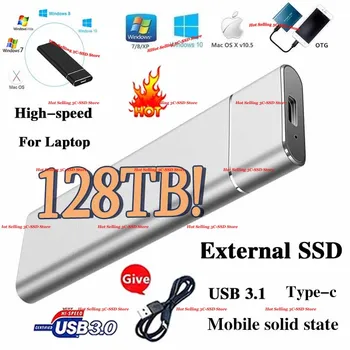 Yüksek hızlı 30TB 1TB 2TB SSD 100 % Orijinal Taşınabilir Harici Katı Hal Sabit Disk 16TB 8TB USB3. 0 Arayüzü Mobil Sabit Disk